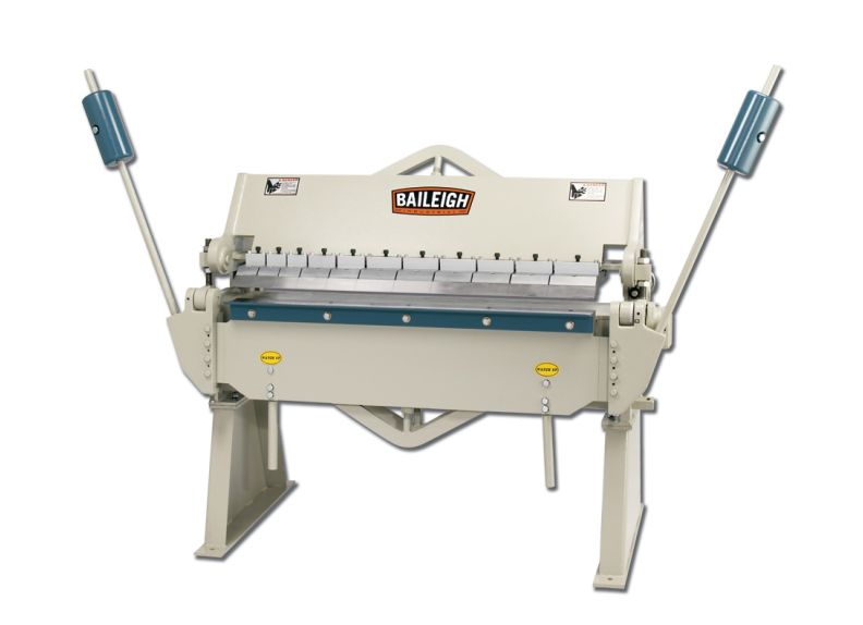 Baileigh Part Number BB-4812; Heavy Duty Manually Operated Box and Pan (Finger) Brake, 4' Length, 12 Gauge Mild Steel Capacity