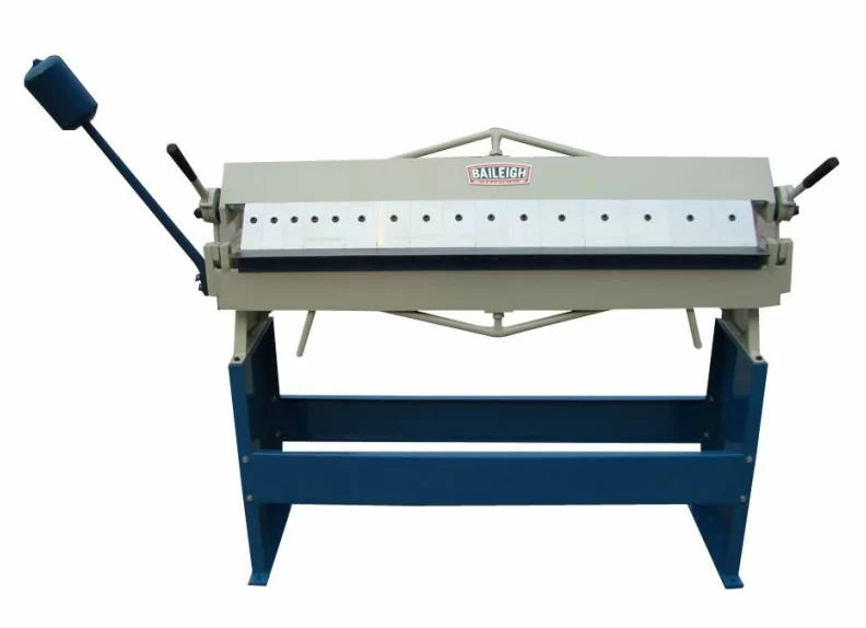 Baileigh Part Number BB-4816E; Manually Operated Box and Pan (Finger) Brake, 4' Length, 16 Gauge Mild Steel Capacity