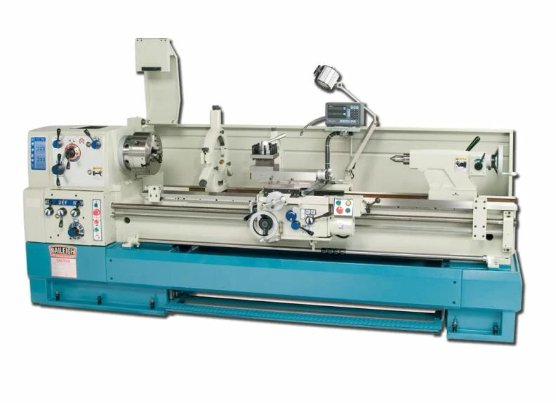 Baileigh Part Number PL-2080; 220V 3Phase 15 HP Precision Lathe, 20" Swing 80" Length. 3-1/8" Bore