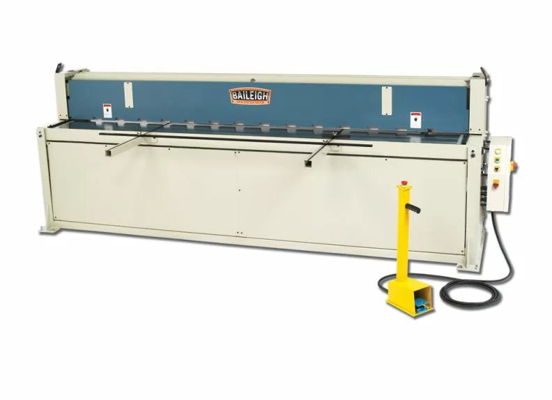 Baileigh Part Number SH-12014; 220V 3Phase Hydraulic Powered Shear. 120" Length 14 Gauge Mild Steel Capacity