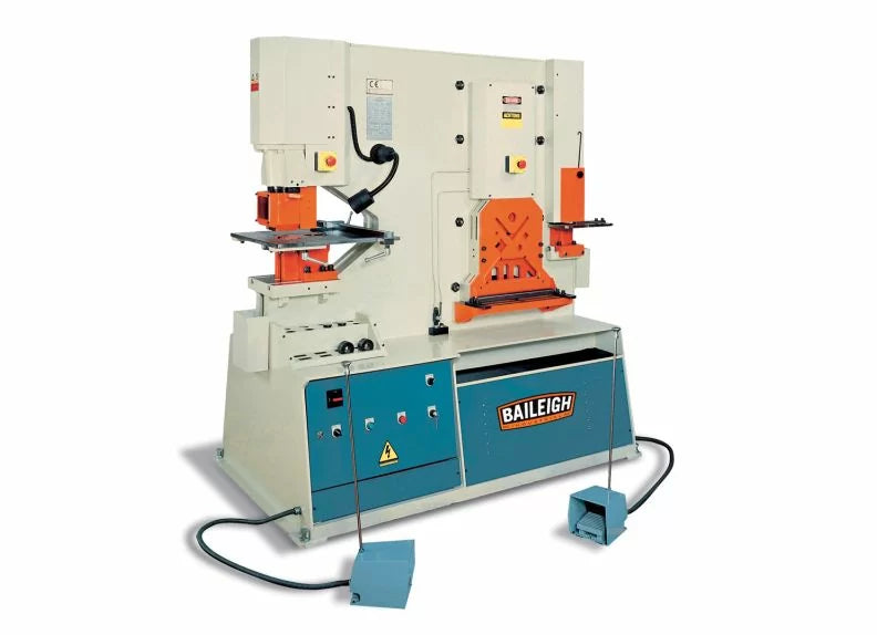 Baileigh Part Number SW-95; 220V 3Phase Dual Operator 95 Ton 5 Station Ironworker