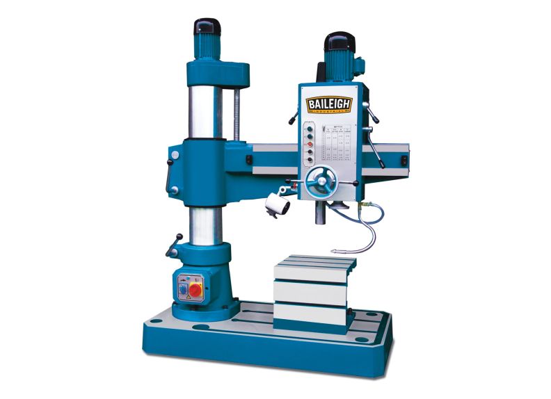 Baileigh Part Number RD-1000M; 220V 3Phase Mechanical Radial Drill, MT4 Spindle, Includes Quick and Tappinig Chuck