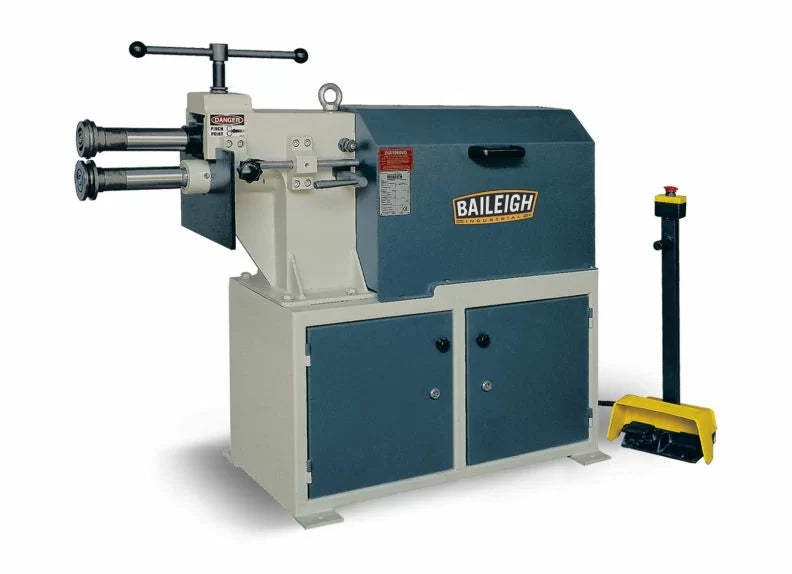 Baileigh Part Number BR-12E-10; 220V 1Phase , 10" Throat Depth Bead Roller for 12 Gauge Mild Steel, Includes 4 Sets of Rolls