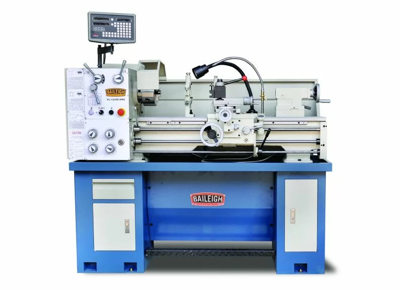 Baileigh Part Number PL-1236E-DRO-1.0; 220V 1Phase Lathe, 12" Swing. 36" Length DRO