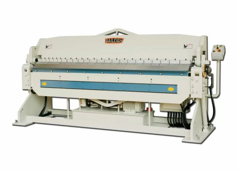 Baileigh Part Number BB-9610H; 220 Volt 3 Phase Heavy Duty Hydraulic Box and Pan Brake, 8' Length, 10 Gauge Mild Steel Capacity