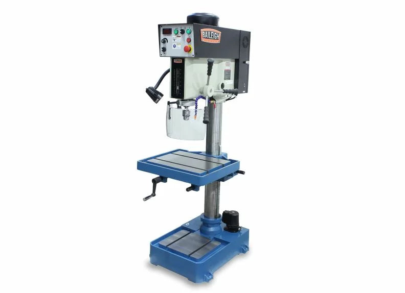 Baileigh Part Number DP-1375VS-110; 110V 1Phase Inverter Driven Drill Press Manual Feed 1-3/8" Mild Steel Drilling Capacity