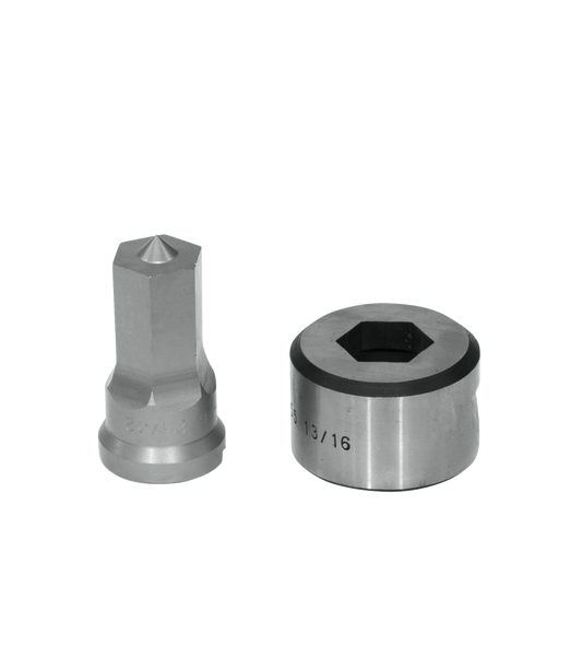 25/32" Hex Punch & Die Set with Key-Way