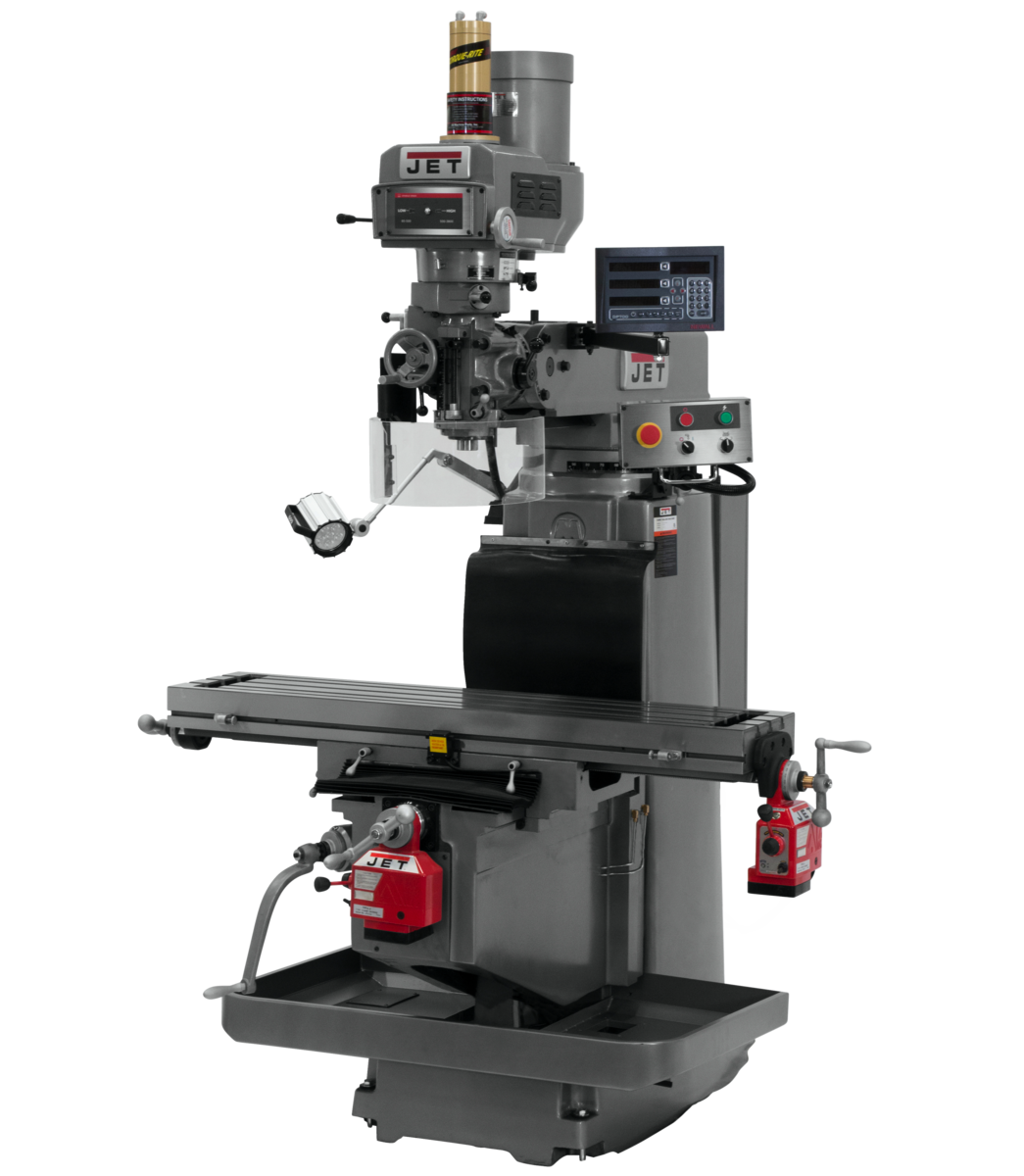 JTM-1254RVS With Newall DP700 DRO X & Y Powerfeeds & Air Power Drawbar