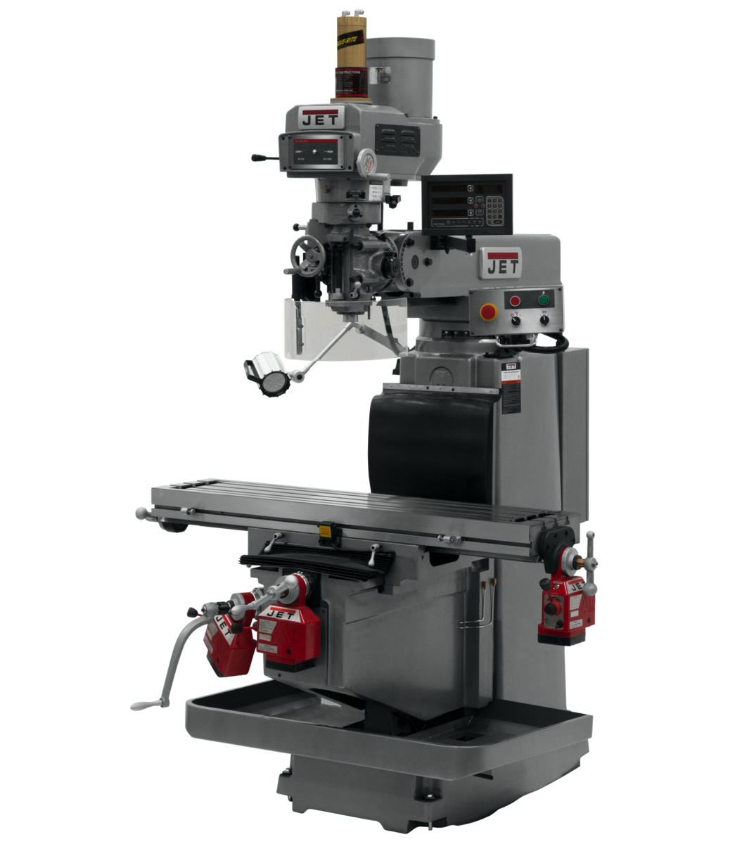 JTM-1254RVS With Newall DP700 3X (K) DRO,  X,Y&Z  Powerfeeds & Air Power Drawbar