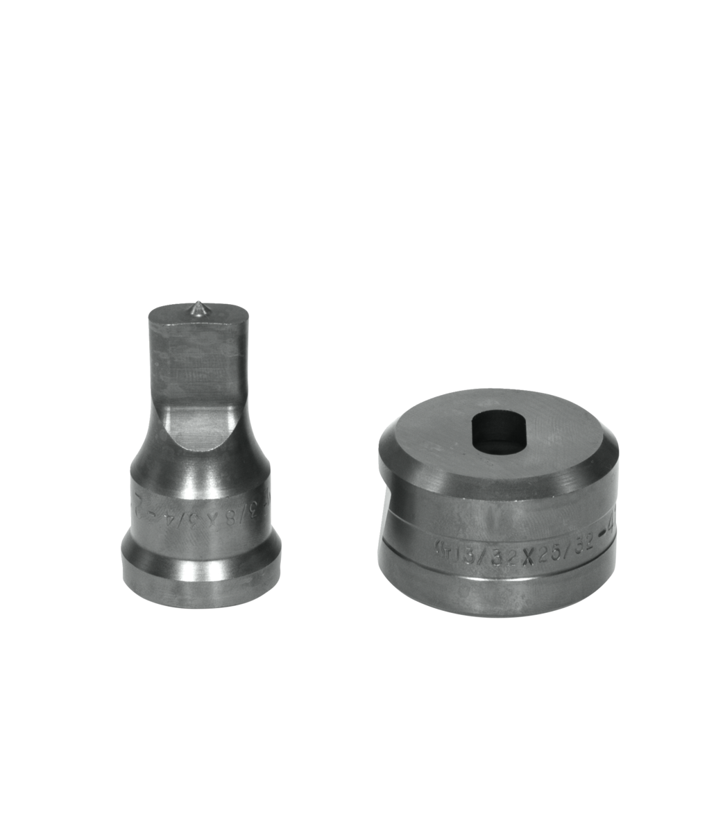 3/8x3/4 Oblong Punch & Die Set with Key-Way