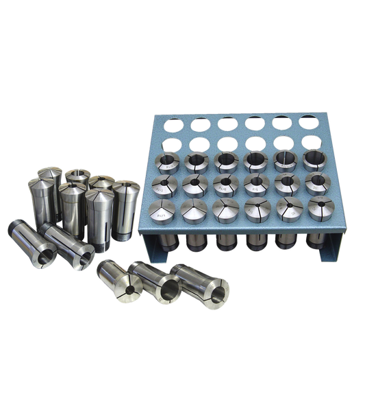 Premium 35 Piece 5-C Collet Set With Rack (1/32nd)