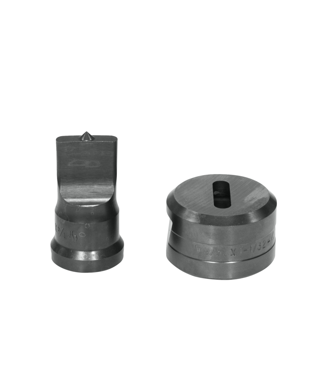 1/4x1 Oblong Punch & Die Set with Key-Way