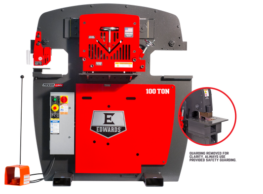 100 Ton Ironworker 3 Phase, 208 Volt, PowerLink, Coper Notcher