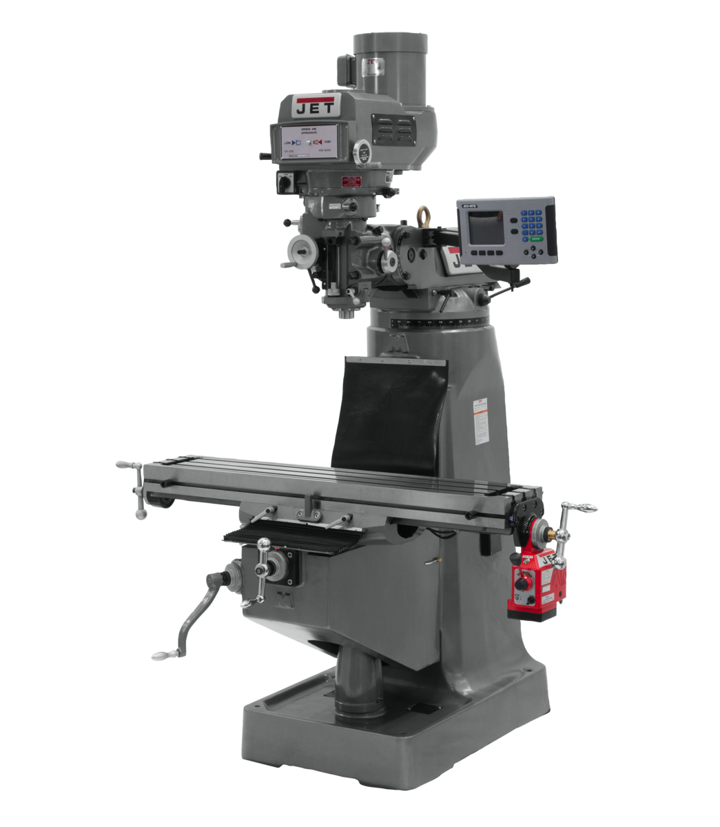 JTM-4VS-1 Mill With ACU-RITE 203 DRO With X-Axis Powerfeed