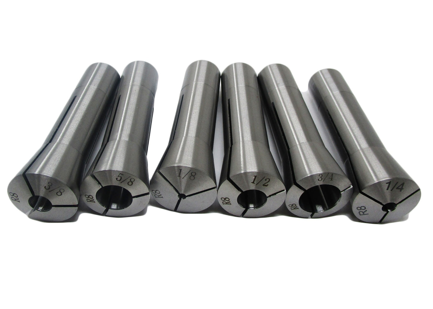 CS-R8, 6-piece R-8 Collet Set  1/8" - 3/4" (8ths)