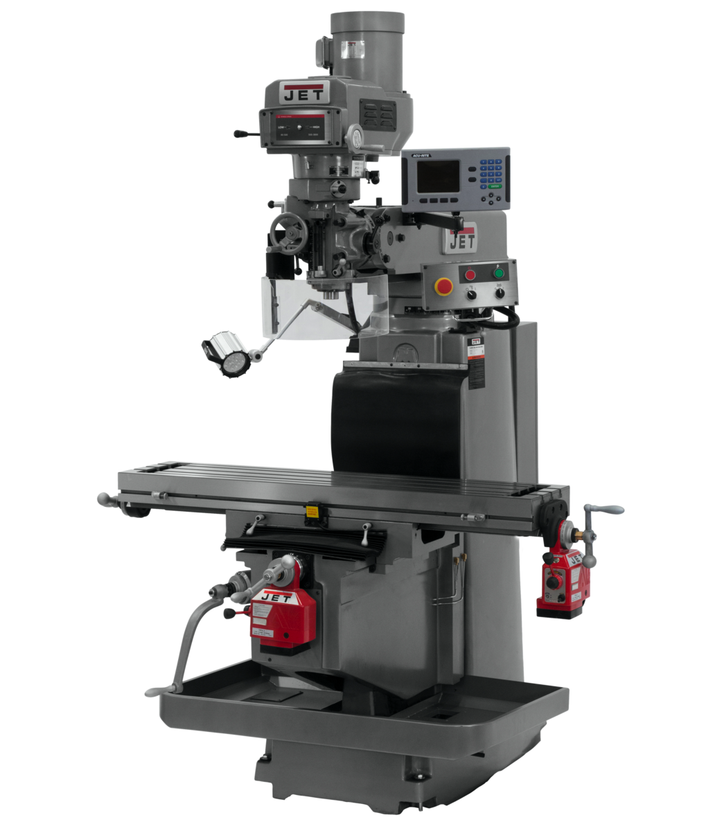 JTM-1254RVS With  ACU-RITE 203 3X (Q) DRO,  X & Y  Powerfeeds