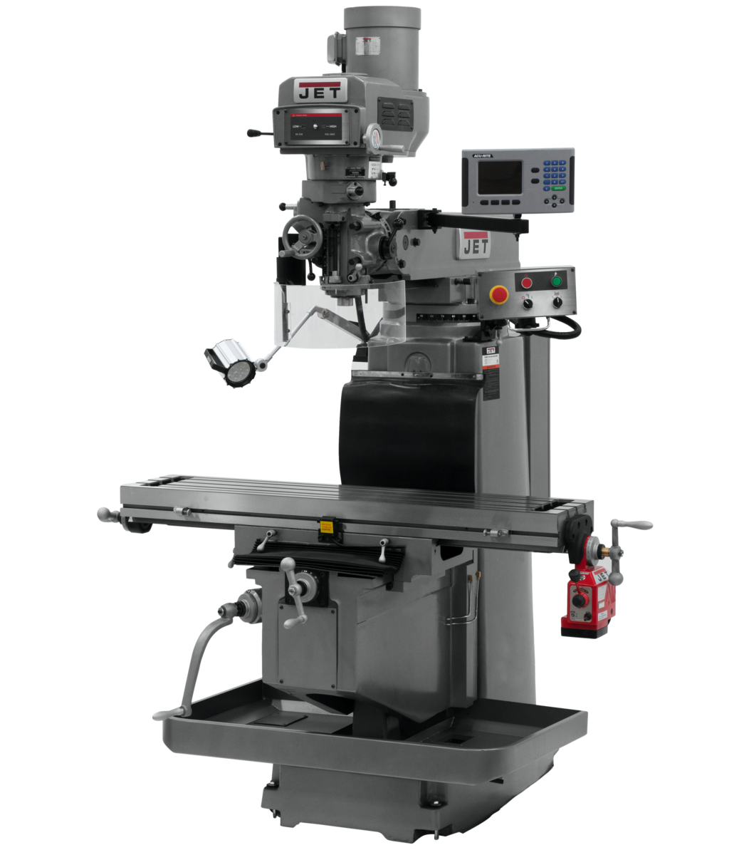 JTM-1254RVS With  ACU-RITE 203 3X (K) DRO &  X Powerfeed