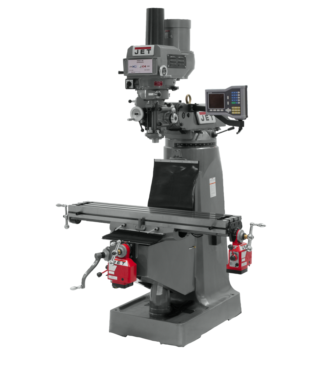 JTM-4VS Mill With X and Y-Axis Powerfeeds With Power Draw Bar