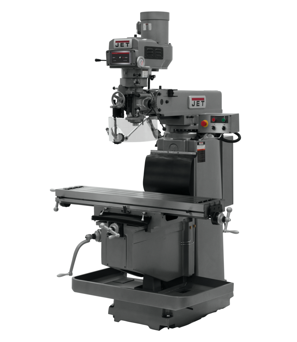 JTM-1254VS With ACU-RITE 203 DRO X & Y Powerfeeds & Air Power Drawbar