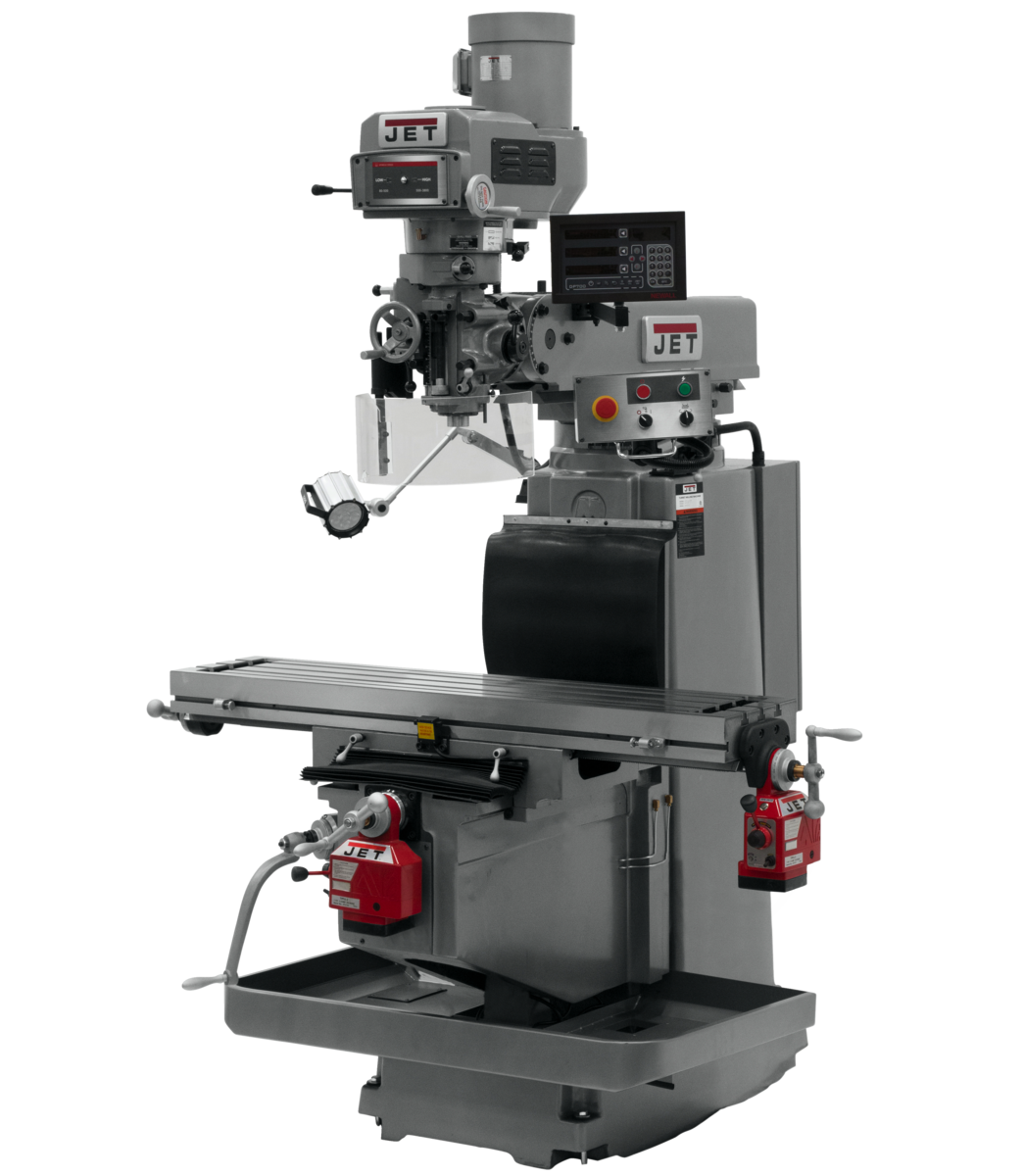 JTM-1254RVS With Newall DP700 3X (K) DRO,  X & Y Powerfeeds