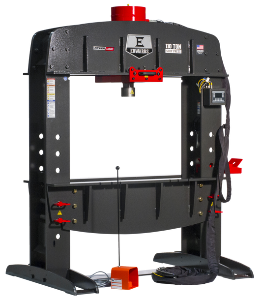 110 Ton Shop Press with PLC and Portable Power Unit 3 Phase, 460 Volt