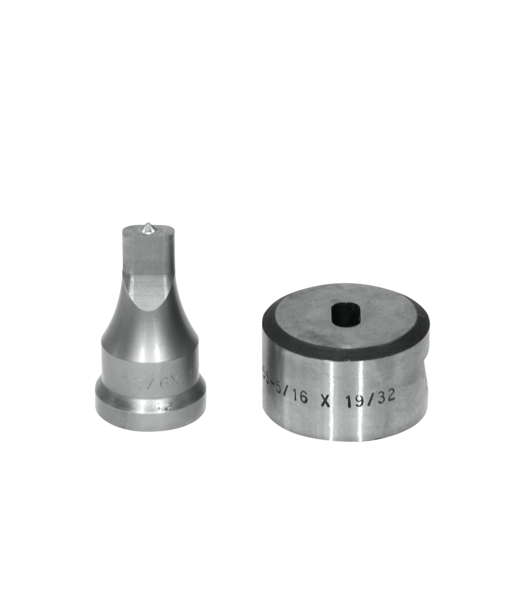 9/32x9/16 Oblong Punch & Die Set with Key-Way