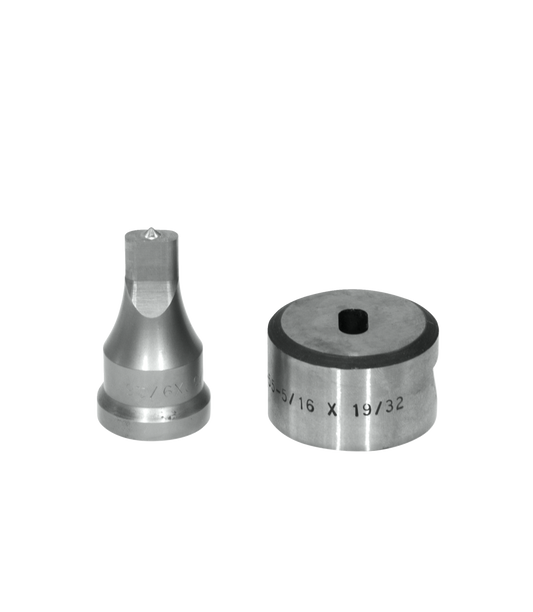 9/32x9/16 Oblong Punch & Die Set with Key-Way