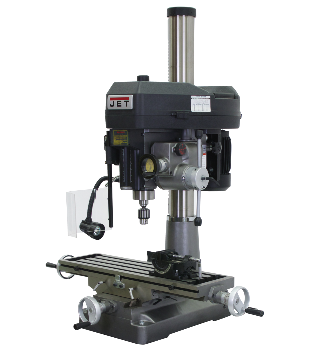 JMD-18PFN Mill/Drill With Acu Rite 203DRO and X-Axis Table Powerfeed