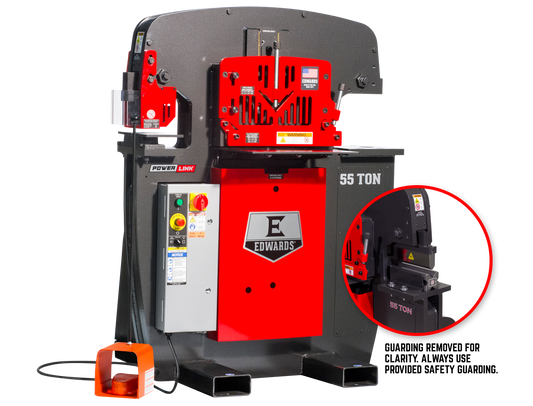 55 Ton Ironworker 3 Phase, 230 Volt, PowerLink,10" Brake
