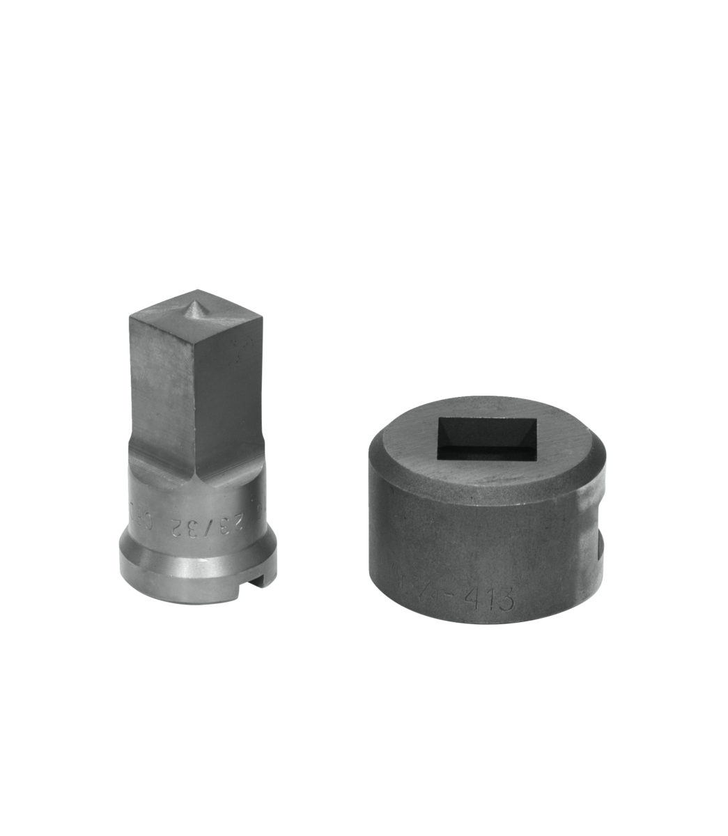 23/32" Square Punch & Die Set with Key-Way