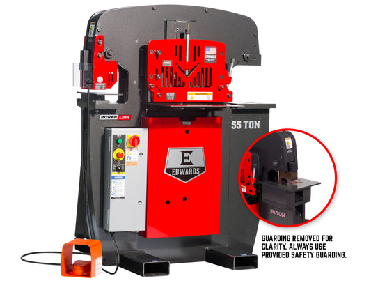 55 Ton Ironworker 1 Phase, 230 Volt, PowerLink, Coper Notcher
