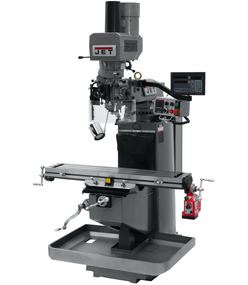JTM-949EVS with Newall DP700 DRO, X Powerfeed & Air Power Drawbar