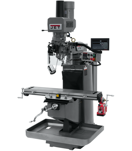 JTM-949EVS with Newall DP700 DRO, X Powerfeed & Air Power Drawbar