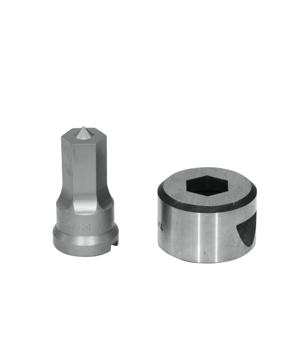 23/32" Hex Punch & Die Set with Key-Way