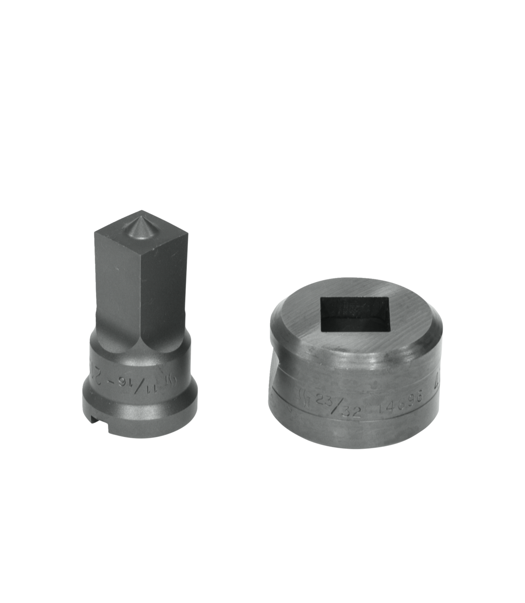11/16" Square Punch & Die Set with Key-Way