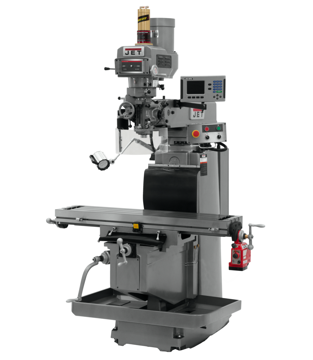 JTM-1254RVS With  ACU-RITE 203 DRO,  X Powerfeed & Air Power Drawbar