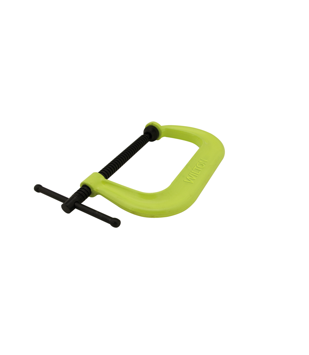 402SF, 400 Series Hi-Vis Safety C-Clamp 0 - 2-1/8” Jaw Opening, 2-1/4" Throat Depth