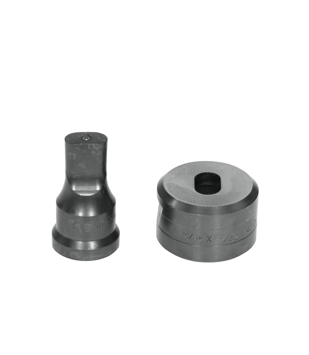 7/16x3/4 Oblong Punch & Die Set with Key-Way