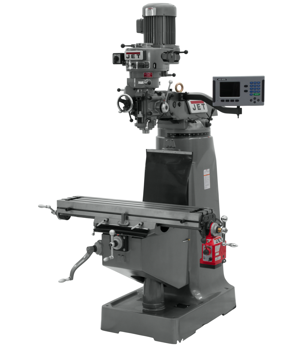 JTM-2 Mill With 3-Axis ACU-RITE 203 DRO (Quill) With X-Axis Powerfeed