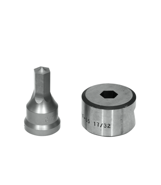 1/2" Hex Punch & Die Set with Key-Way