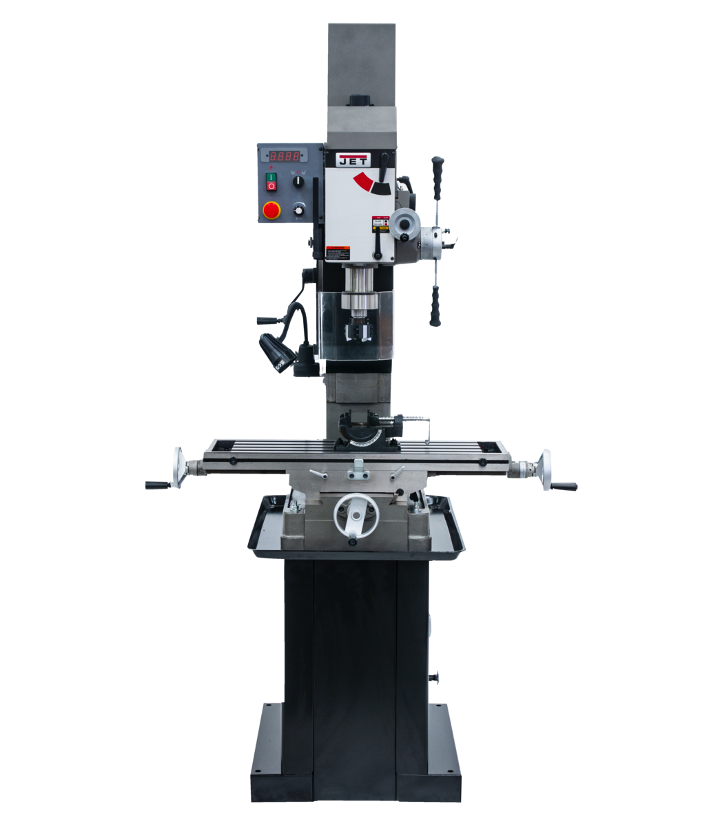 JMD-45VSPF Variable Speed Square Column Geared Head Mill Drill with Newall DP700 2 Axis DRO