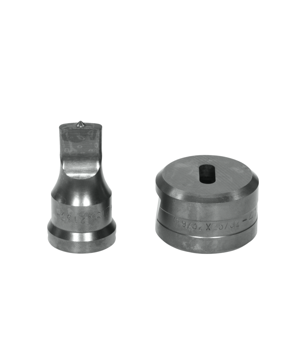 1/4x3/4 Oblong Punch & Die Set with Key-Way