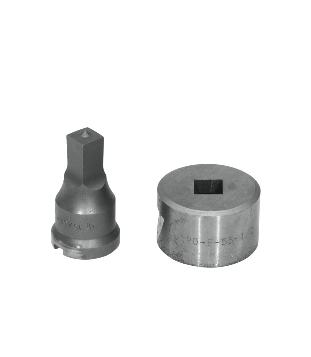 15/32" Square Punch & Die Set with Key-Way