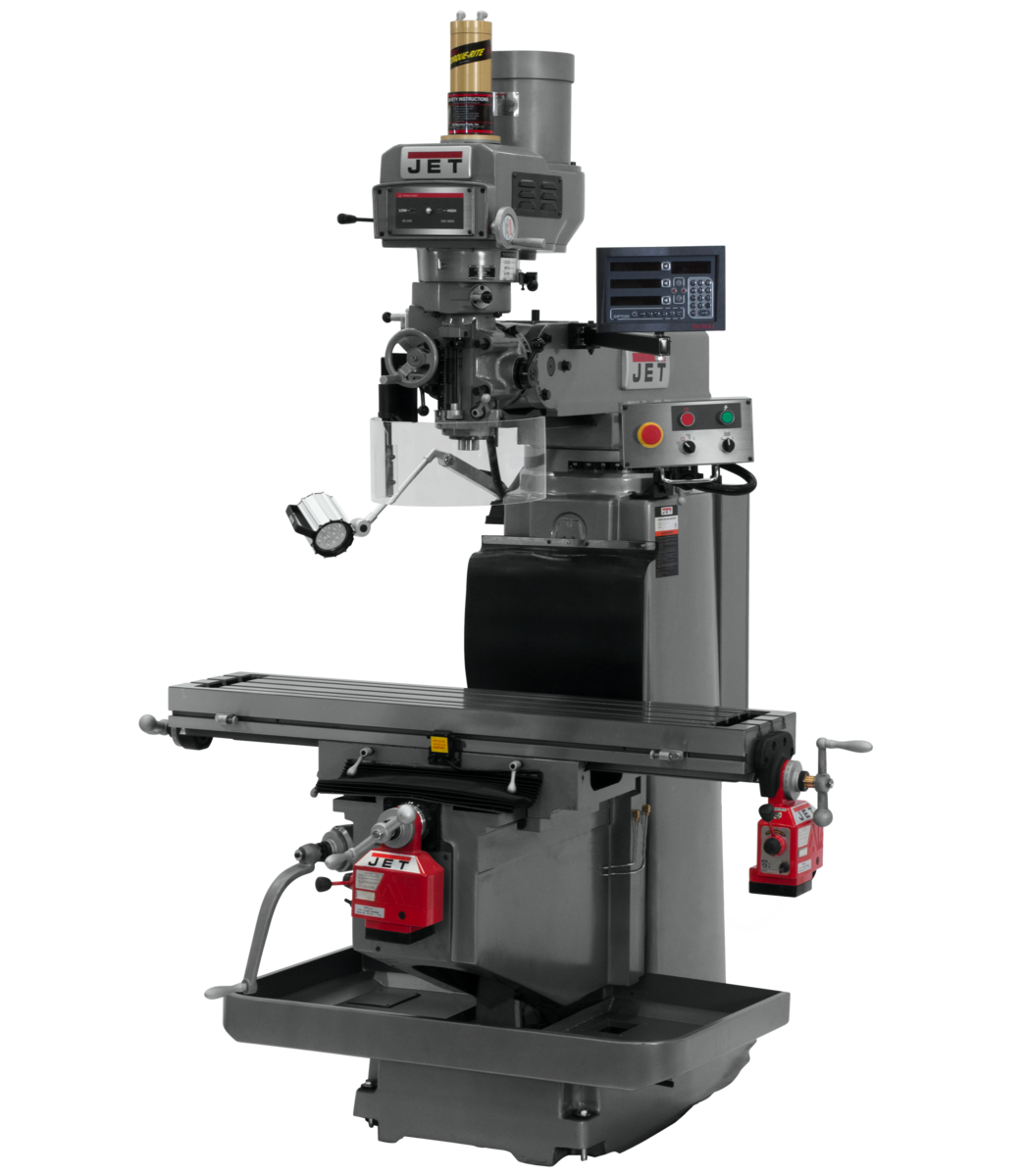 JTM-1254RVS With Newall DP700 3X (Q) DRO,  X & Y Powerfeeds & Air Power Drawbar