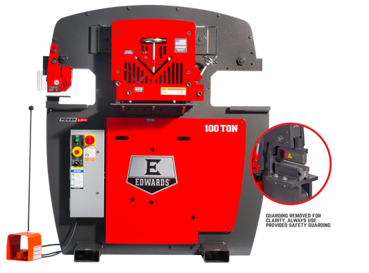 100 Ton Ironworker 3 Phase, 230 Volt, PowerLink, 10" Brake