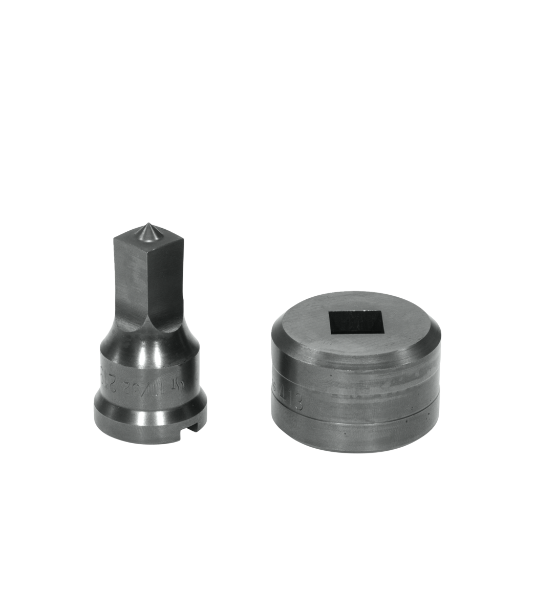 17/32" Square Punch & Die Set with Key-Way