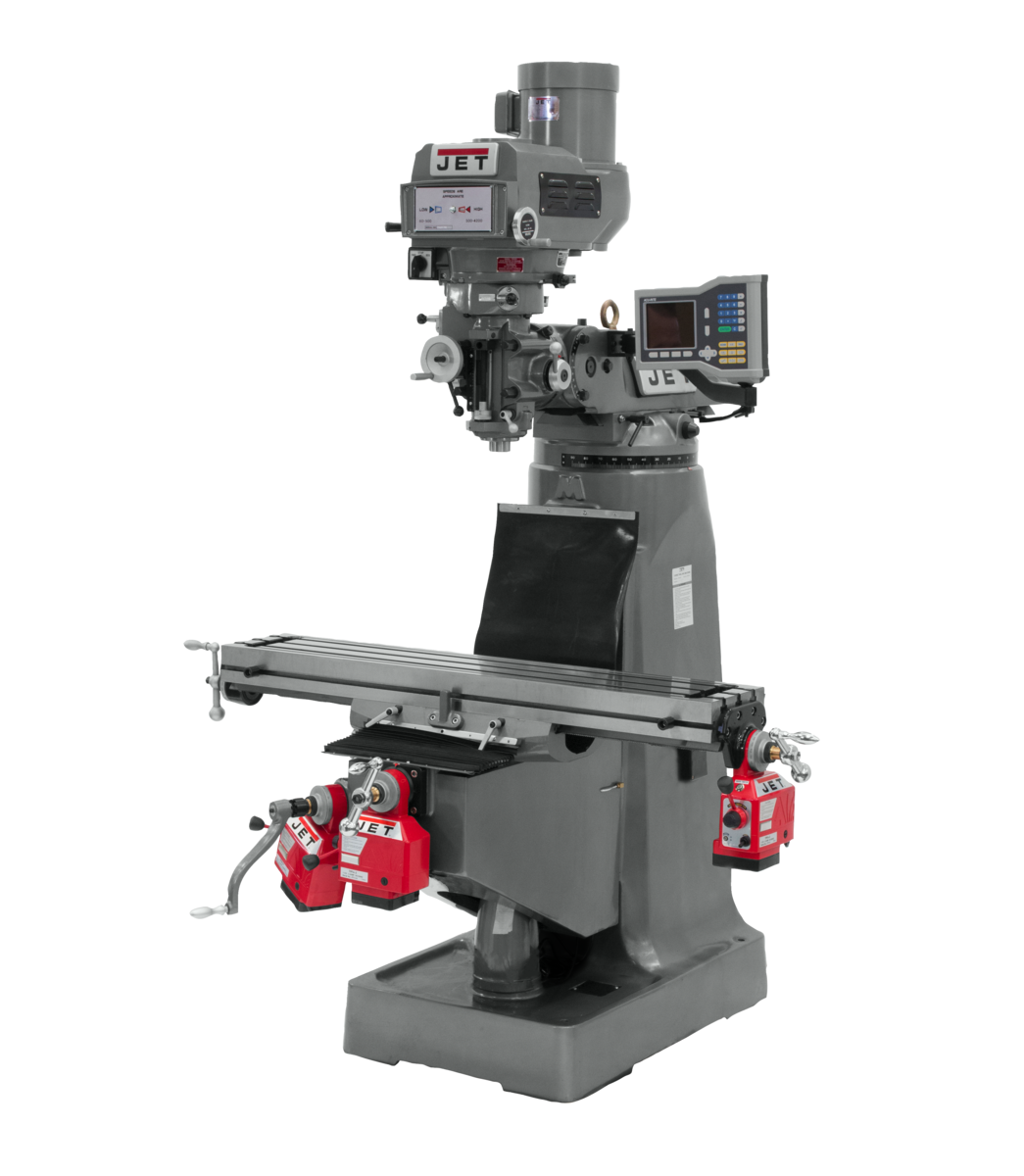 JTM-4VS-1 Mill With ACU-RITE 203 DRO With X , Y & Z-Axis Powerfeeds and Power Draw Bar