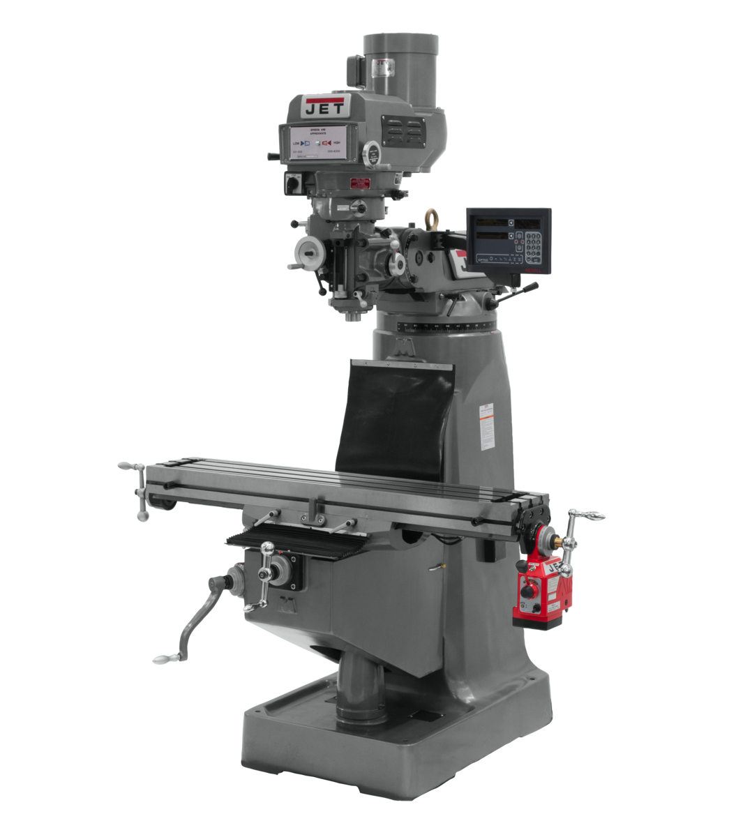 JTM-4VS Mill With Newall DP700 DRO and X- Axis Powerfeed