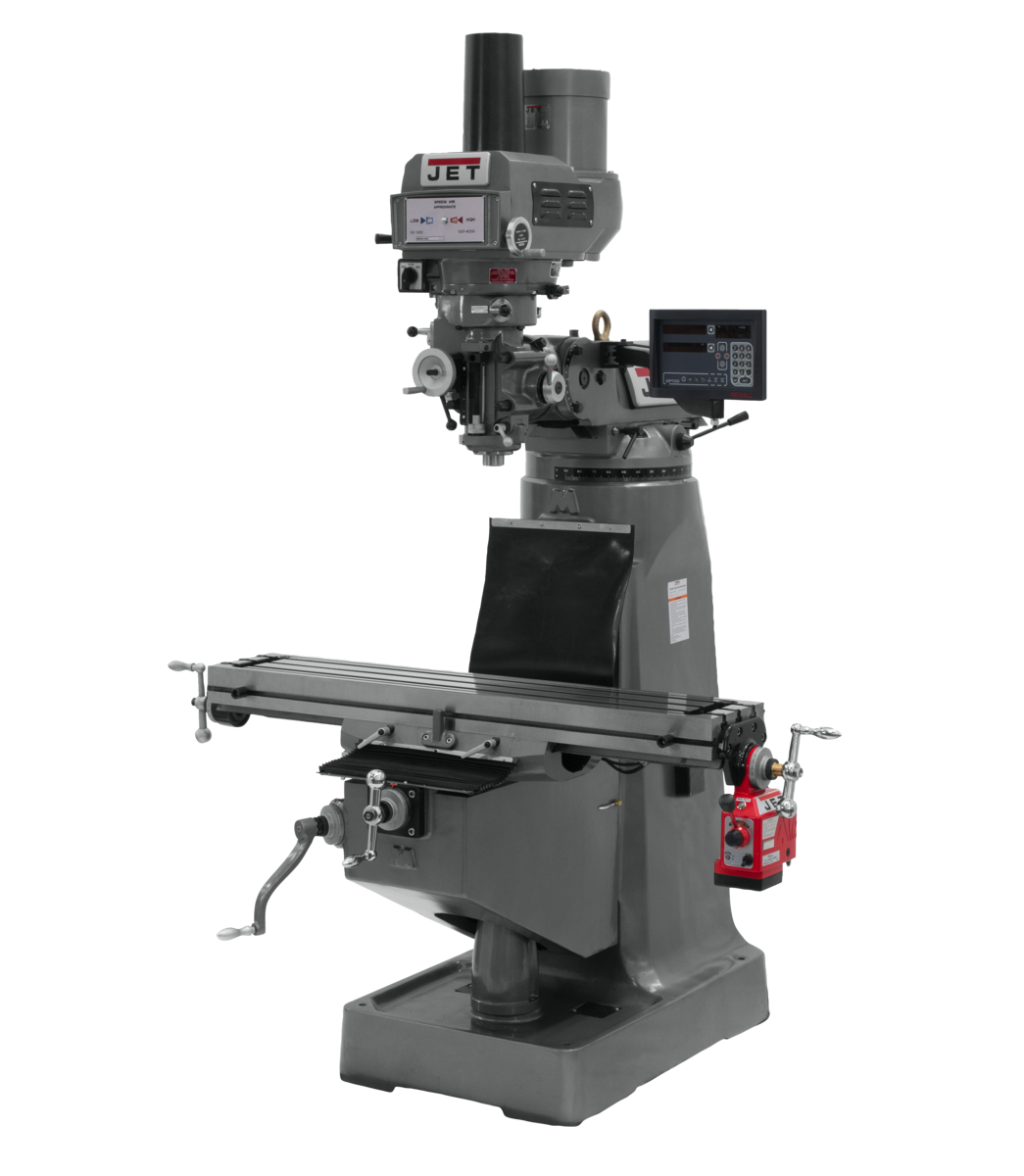 JTM-4VS Mill With Newall DP700 DRO With X-Axis Powerfeed and Power Draw Bar