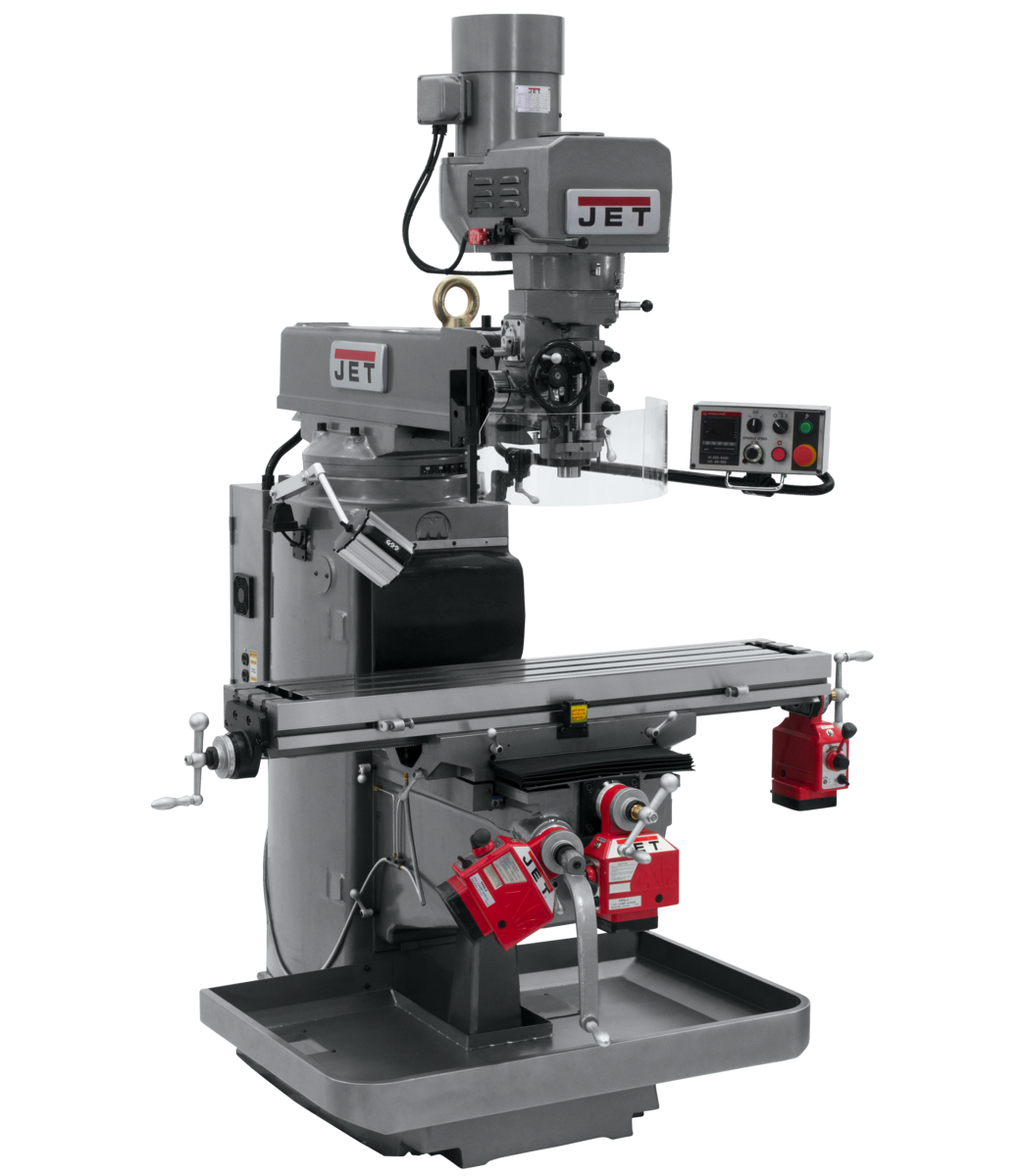 JTM-1050EVS2/230 Mill With X, Y and Z-Axis Powerfeeds